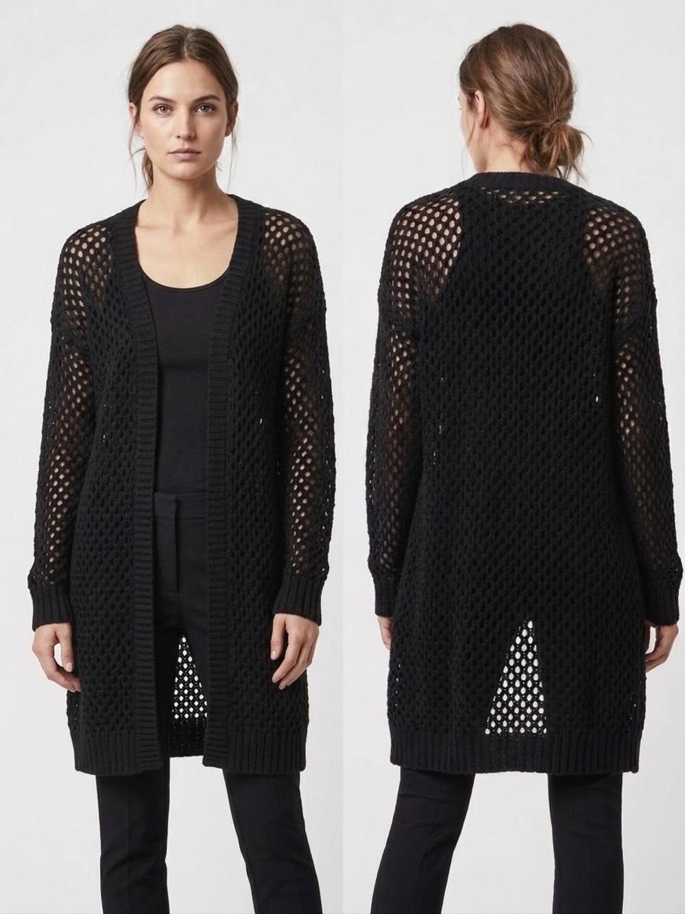 Noisy May Knit Mesh like Cardigan S